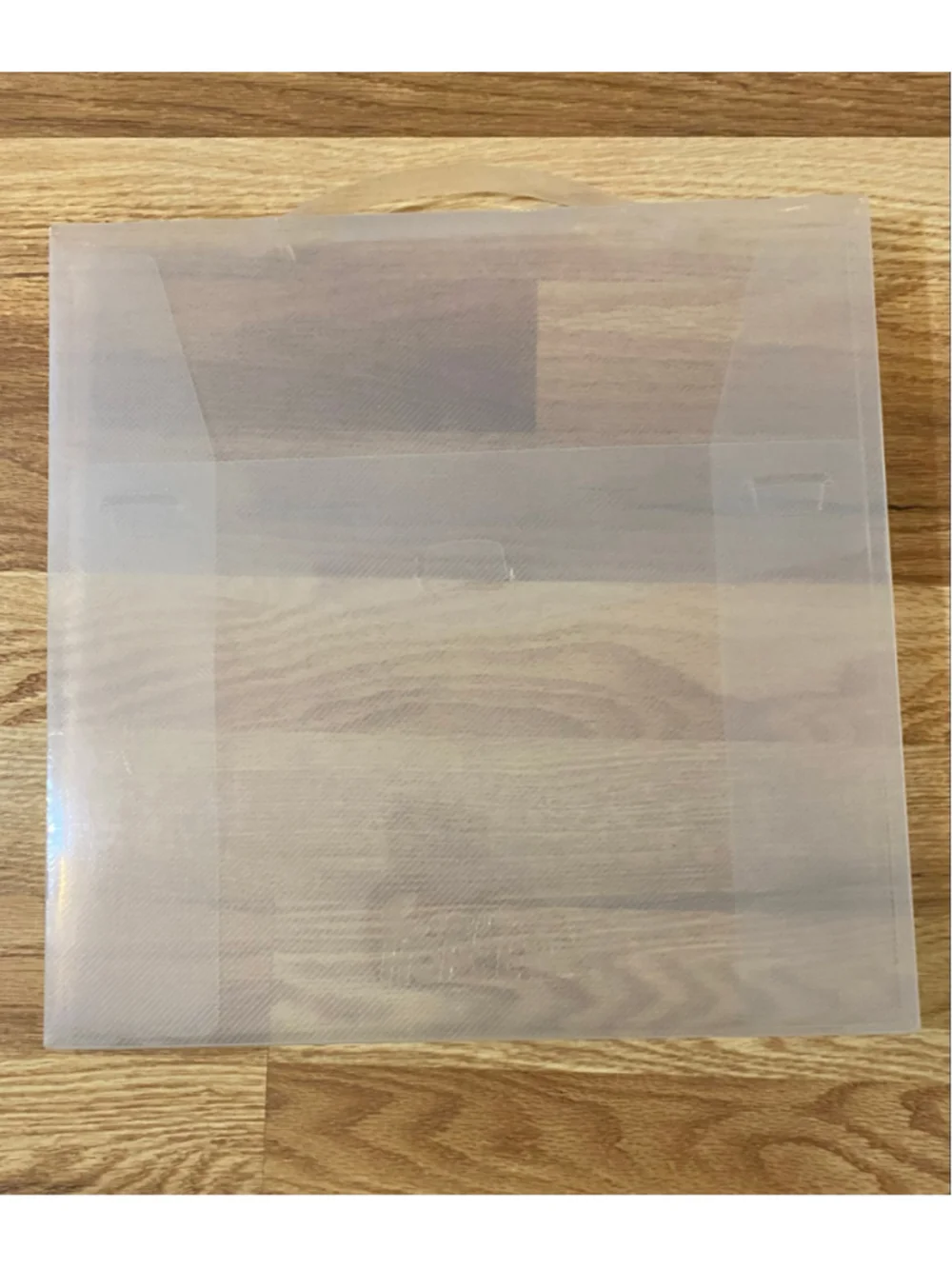 (2)Unbranded Clear Plastic Document Folder with Handle, 12.5” X 12.5”